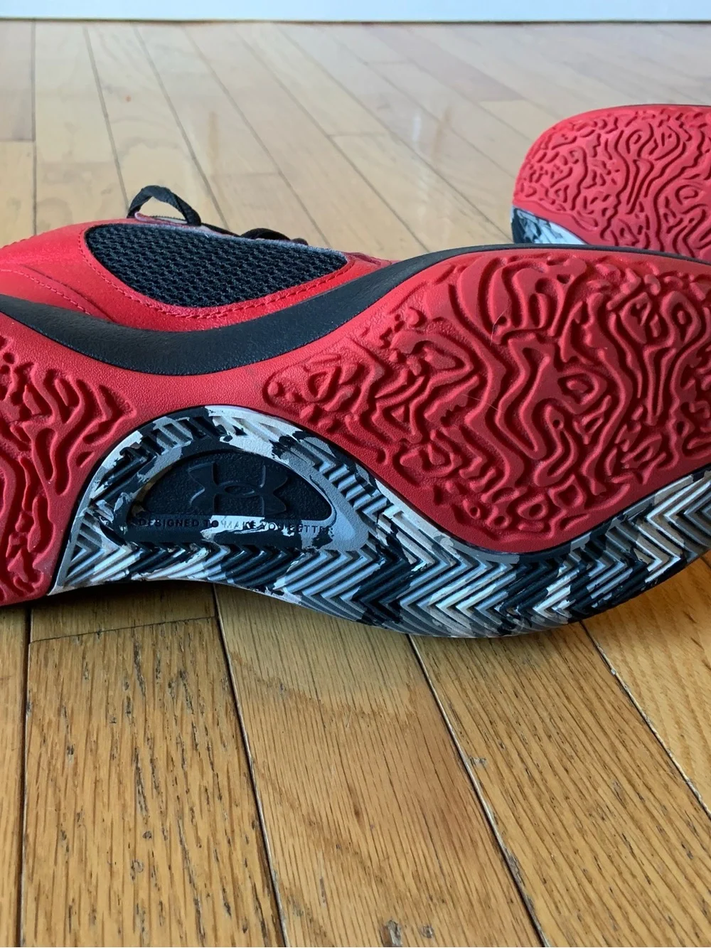 Under Armour Red and Black Men's Athletic Sneakers